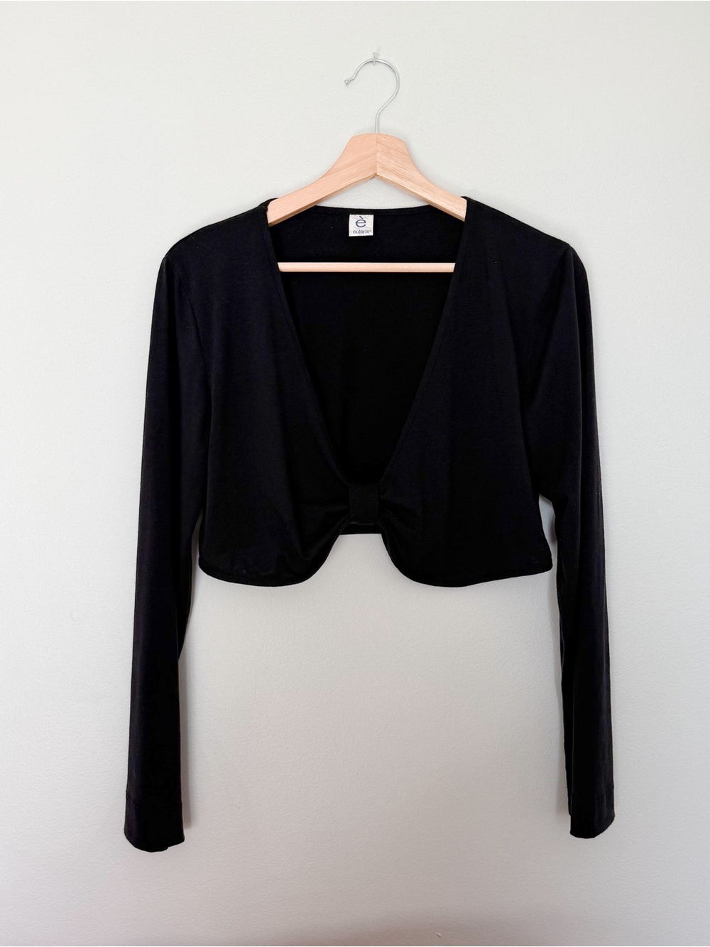 Made in Italy Cropped Black Bolero Longsleeve